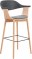 Lot de 2 Chaises Hautes Bois LEGNA Assise Tissu