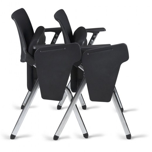 Lot de 4 Chaises NINO assise relevable et tablette écritoire