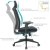 Fauteuil de bureau dossier tissu POSEIDON