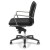 Fauteuil Manager cuir noir NATHAN