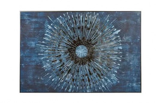 Impression sur toile avec cadre SPHERE bleue