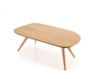 Table basse asymétrique en bois ALO 120 cm