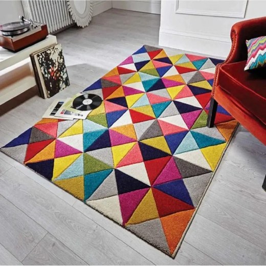 Tapis Moderne en Polypropylène Multicolore